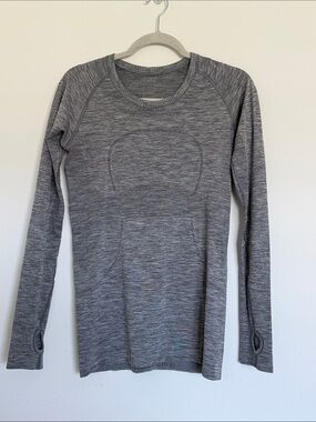 Heather Gray Long Sleeve Seamless Top